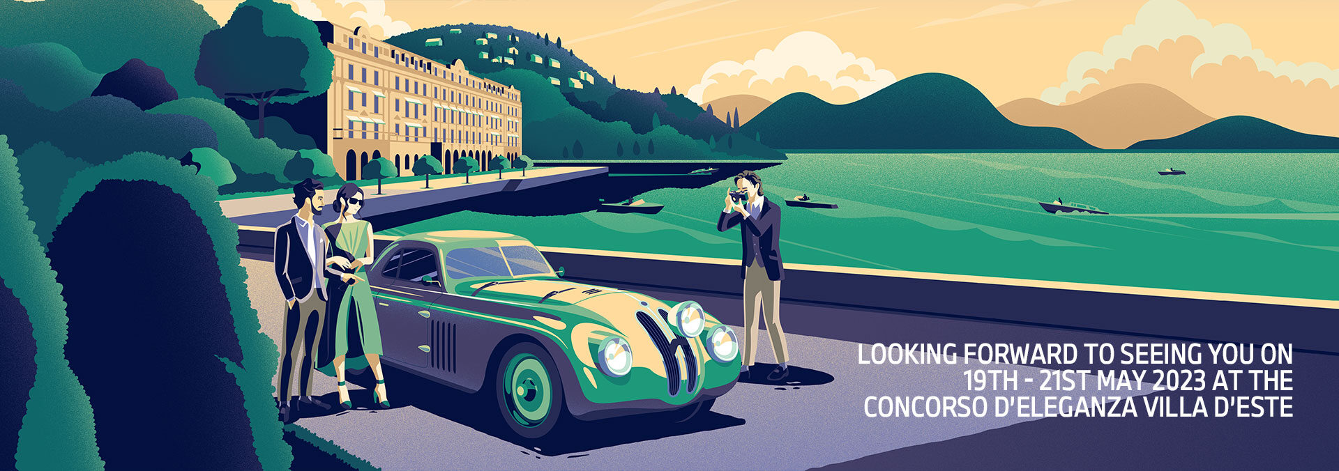 Looking forward to seeing you on 19th - 21st May 2023 at the Concorso D'Eleganza villa D'Este.